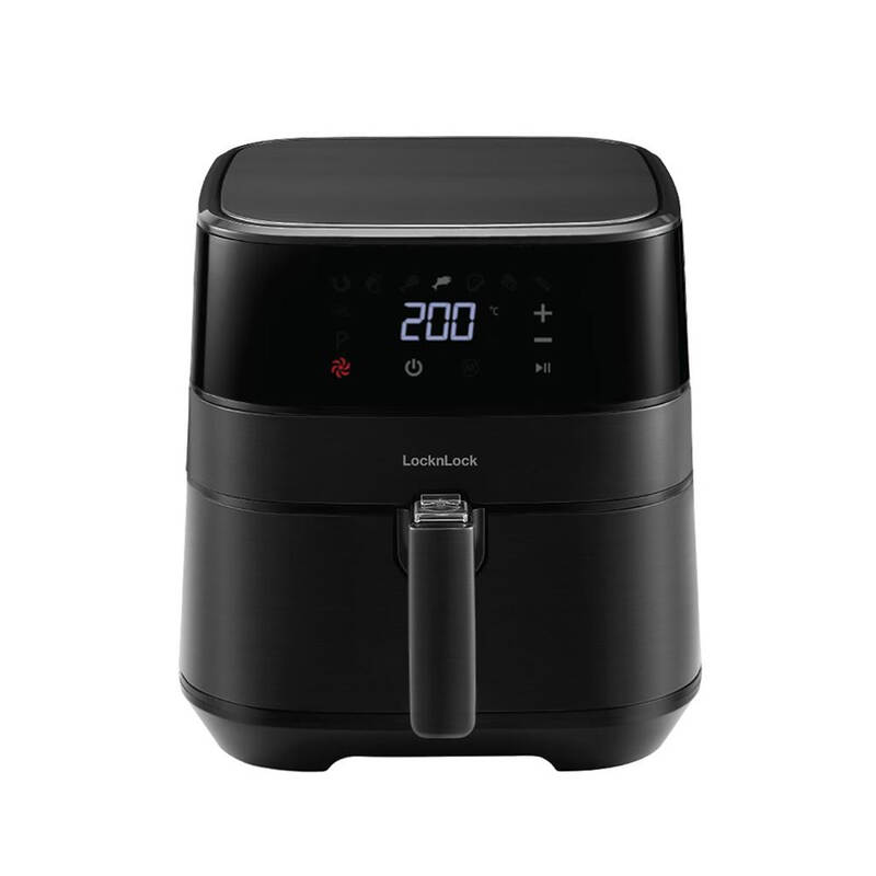 [Áp voucher giảm thêm 300k] Nồi Chiên Không Dầu LocknLock Air Fryer 5.5L - Màu Đen - EJF284BLK, , large image number null